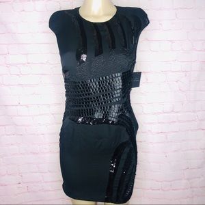 Robert Rodriguez back dress and sequins and ribbon